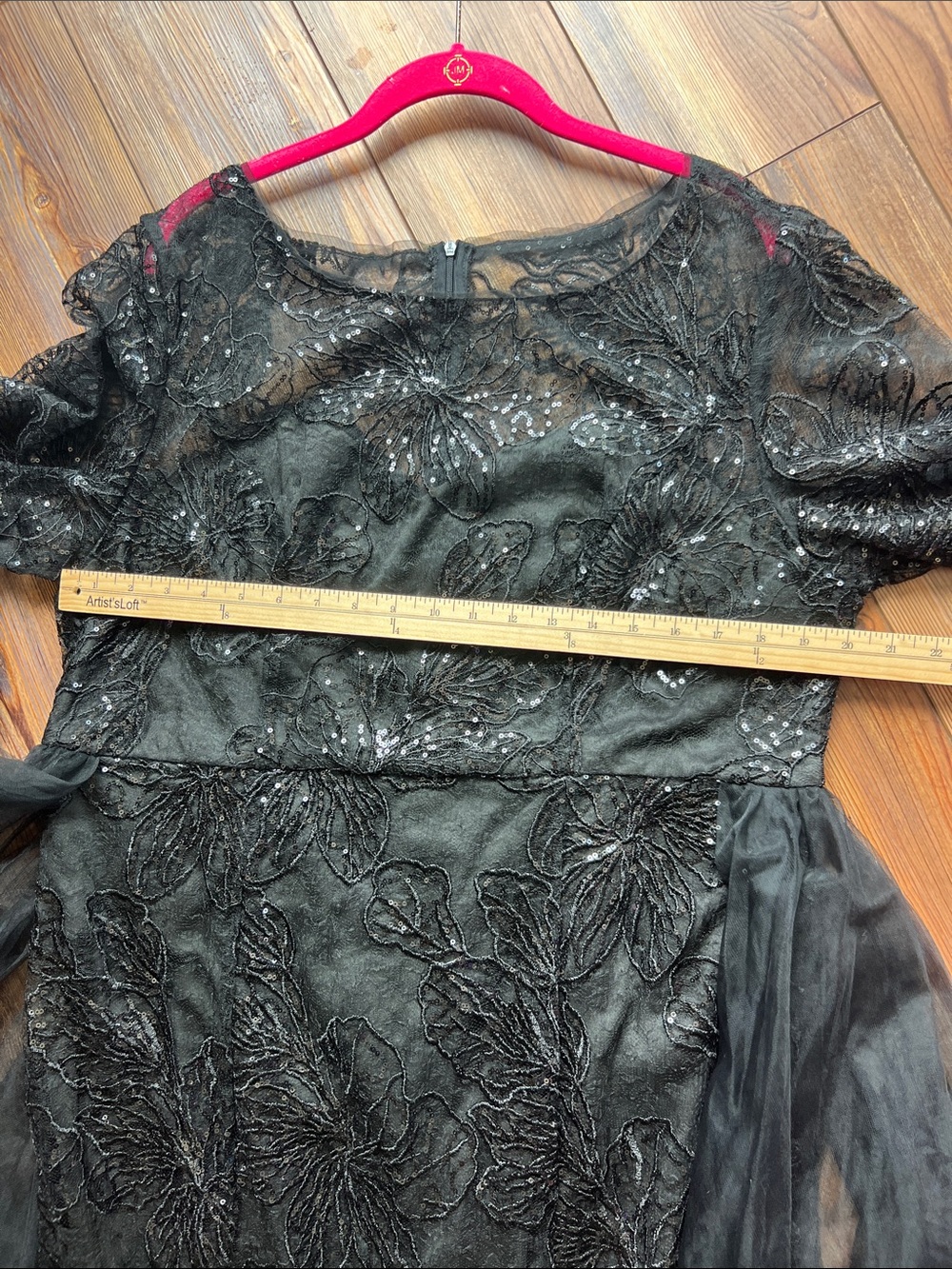 SHEIN Belle Plus Layered Sleeve Embroidery Mesh Dress - Picture 13 of 13